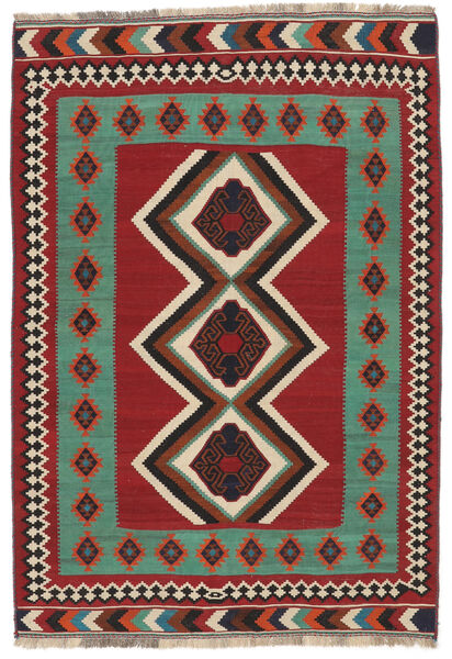  Kelim Vintage Matto 150X220 Itämainen Käsinkudottu Tummanruskea/Musta (Villa, Persia/Iran)