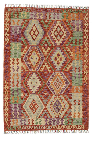  Kelim Afghan Old Style Matto 125X179 Itämainen Käsinkudottu Tummanruskea/Tummanvihreä (Villa, Afganistan)
