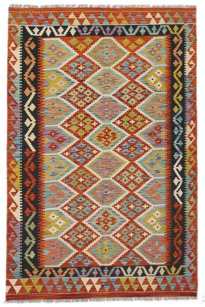 Kelim Afghan Old Style Matto 120X182 Itämainen Käsinkudottu Tummanpunainen/Tummanruskea (Villa, Afganistan)