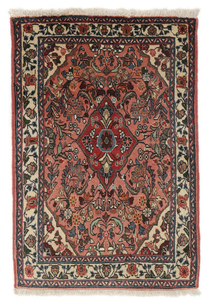  Sarough Matto 66X98 Itämainen Käsinsolmittu Musta/Tummanpunainen (Villa, Persia/Iran)