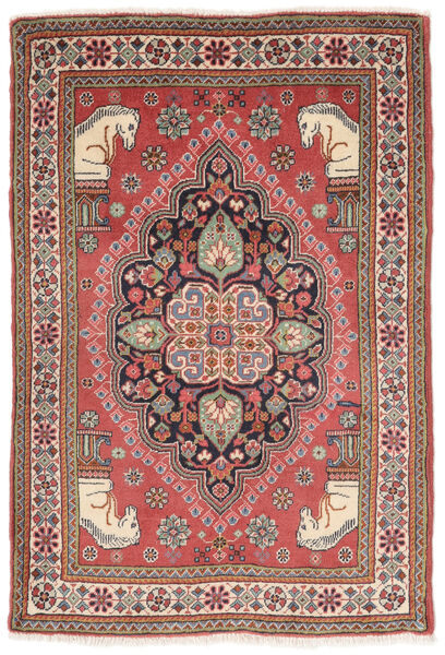  Afshar/Sirjan Matto 71X105 Itämainen Käsinsolmittu Punainen/Tummanruskea (Villa, Persia/Iran)