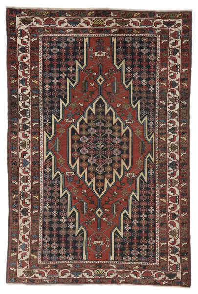  Persialainen Antiikki Mazlagan Ca. 1930 Matot Matto 135X202 Musta/Tummanpunainen (Villa, Persia/Iran)