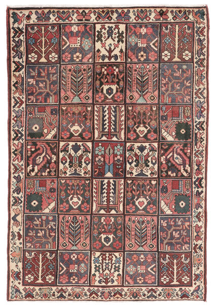  Bakhtiar Matto 104X152 Itämainen Käsinsolmittu Musta/Tummanpunainen (Villa, Persia/Iran)