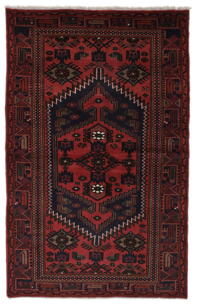  130X208 Zanjan Matot Käsinsolmittu Matto Musta/Tummanpunainen Persia/Iran 
