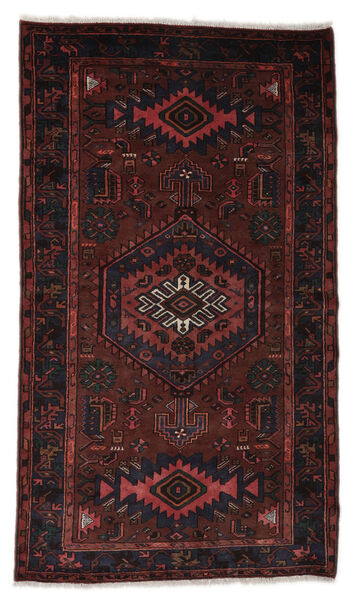 Hamadan Matot Matto 135X230 Musta/Tummanpunainen (Villa, Persia/Iran)