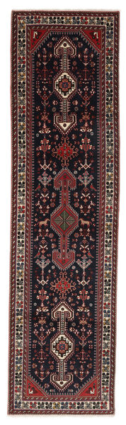 Abadeh Matot Matto 82X303 Käytävämatto Musta/Tummanpunainen (Villa, Persia/Iran)