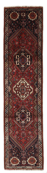 Ghashghai Fine Matot Matto 83X342 Käytävämatto Musta/Tummanpunainen (Villa, Persia/Iran)