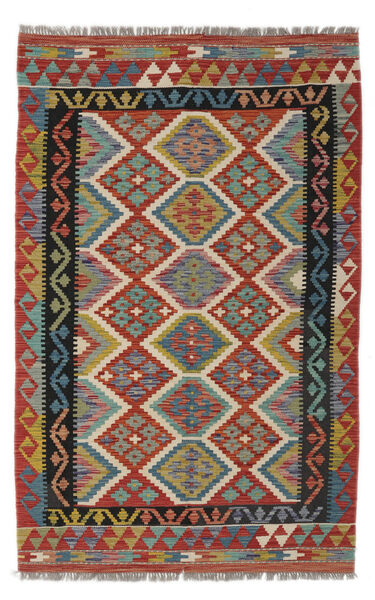  Kelim Afghan Old Style Matto 120X186 Itämainen Käsinkudottu Tummanruskea/Tummanvihreä (Villa, Afganistan)