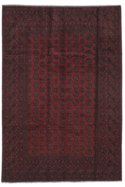  Itämainen Afghan Fine Matot Matto 198X290 Musta/Tummanpunainen (Villa, Afganistan)