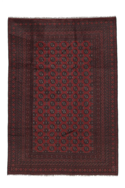  Itämainen Afghan Fine Matot Matto 198X283 Musta/Tummanpunainen (Villa, Afganistan)