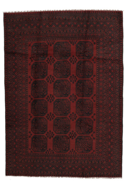  Itämainen Afghan Fine Matot Matto 201X285 Musta/Tummanpunainen (Villa, Afganistan)