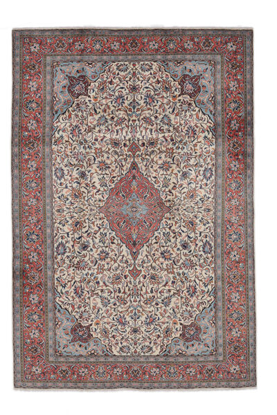  Sarough Matto 207X305 Itämainen Käsinsolmittu Musta/Tummanpunainen (Villa, Persia/Iran)