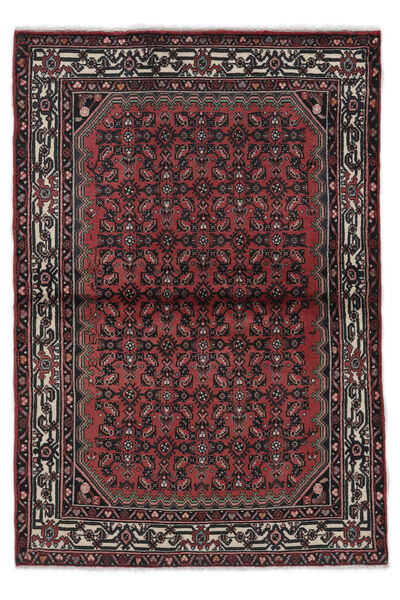  Persialainen Hamadan Matot Matto 110X161 Musta/Tummanpunainen (Villa, Persia/Iran)