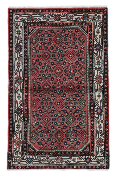  Persialainen Hamadan Matot Matto 98X155 Musta/Tummanpunainen (Villa, Persia/Iran)