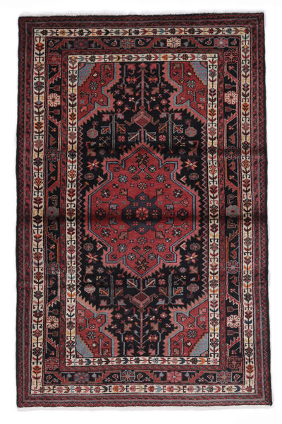 Persialainen Toiserkan Matot Matto 107X164 Musta/Tummanpunainen (Villa, Persia/Iran)