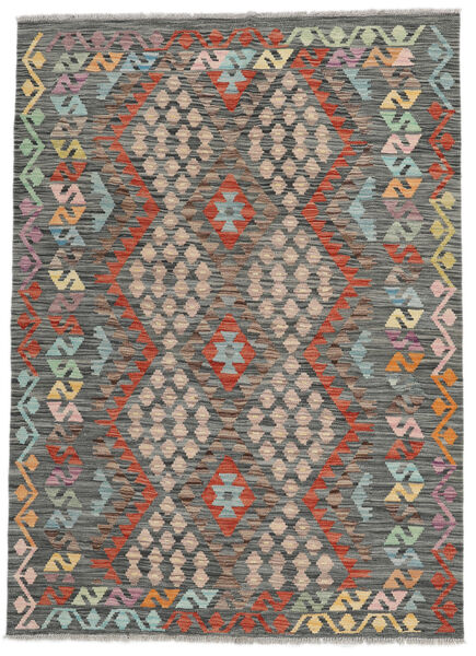  Kelim Afghan Old Style Matot 127X173 Ruskea/Tummanvihreä 
