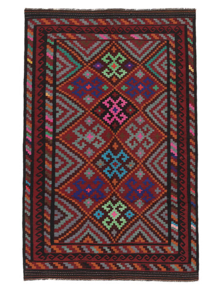 160X255 Afghan Vintage Kelim Matot Matto Itämainen Musta/Tummanpunainen (Villa, Afganistan)