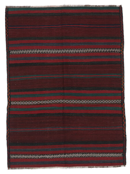 Afghan Vintage Kelim Matot Matto 134X181 Musta/Tummanpunainen (Villa, Afganistan)