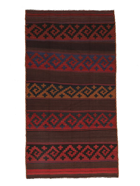 Afghan Vintage Kelim Matot Matto 170X320 Musta/Tummanpunainen (Villa, Afganistan)