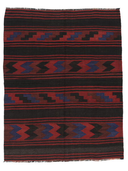 157X197 Afghan Vintage Kelim Matot Matto Itämainen Käsinkudottu Musta/Tummanpunainen (Villa, Afganistan)