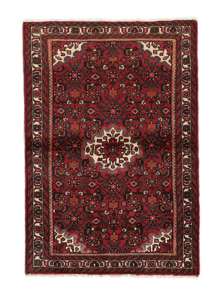  Itämainen Hosseinabad Matot Matto 102X147 Musta/Tummanpunainen (Villa, Persia/Iran)