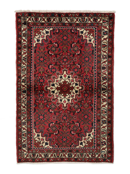  Itämainen Hosseinabad Matot Matto 106X163 Musta/Tummanpunainen (Villa, Persia/Iran)