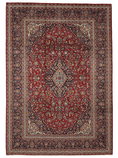  Persialainen Keshan Matot Matto 247X350 Tummanpunainen/Musta (Villa, Persia/Iran)