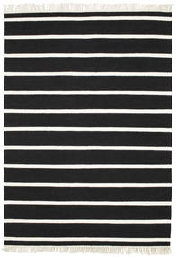  Dorri Stripe - Musta/Valkoinen Matto 160X230 Moderni Käsinkudottu Musta/Beige (Villa, Intia)