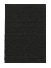  Kelim Loom - Musta Matto 160X230 Moderni Käsinkudottu Musta (Villa, Intia)