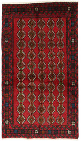  Beluch Matto 101X183 Itämainen Käsinsolmittu Tummanpunainen/Tummanruskea/Punainen (Villa, Persia/Iran)