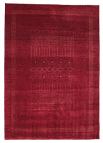  Gabbeh Loribaft Matto 150X223 Moderni Käsinsolmittu Tummanpunainen/Punainen (Villa, Intia)