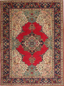  Tabriz Patina Matto 264X355 Itämainen Käsinsolmittu Tummanruskea/Tummanpunainen Isot (Villa, Persia/Iran)