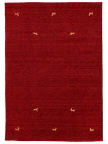  Gabbeh Loom Two Lines - Punainen Matto 140X200 Moderni Punainen/Tummanpunainen (Villa, Intia)