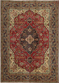  Tabriz Patina Matto 248X345 Itämainen Käsinsolmittu Tummanruskea/Tummanpunainen (Villa, Persia/Iran)