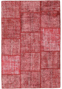  Patchwork Matto 156X233 Moderni Käsinsolmittu Punainen (Villa, )