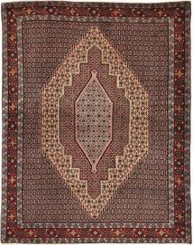  Senneh Matto 127X160 Itämainen Käsinsolmittu Tummanpunainen/Tummanruskea (Villa, Persia/Iran)