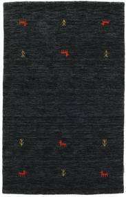  Gabbeh Loom Two Lines - Musta/Harmaa Matto 100X160 Moderni Musta (Villa, Intia)