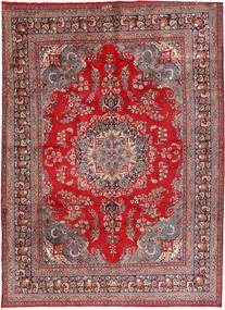  Mashad Matto 245X350 Itämainen Käsinsolmittu Tummanpunainen (Villa, Persia/Iran)