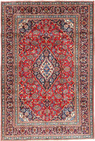  Mashad Matto 191X284 Itämainen Käsinsolmittu Tummanharmaa/Tummanpunainen (Villa, Persia/Iran)