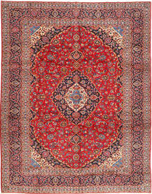  Keshan Matto 303X388 Itämainen Käsinsolmittu Tummanpunainen/Ruoste Isot (Villa, Persia/Iran)