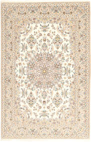  Isfahan Silkkiloimi Matto 157X240 Itämainen Käsinsolmittu Beige/Keltainen (Villa/Silkki, Persia/Iran)
