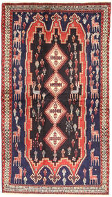  Afshar Matto 117X217 Itämainen Käsinsolmittu Beige/Tummanpunainen (Villa, Persia/Iran)