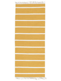  Dorri Stripe - Mustard Yellow Matto 80X200 Moderni Käsinkudottu Käytävämatto Keltainen/Vaaleanruskea/Beige (Villa, Intia)