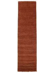  Handloom Fringes - Deep Rust Matto 80X300 Moderni Käytävämatto Tummanpunainen (Villa, Intia)