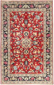  Yazd Matto 193X305 Itämainen Käsinsolmittu Tummanharmaa/Tummanpunainen (Villa, Persia/Iran)