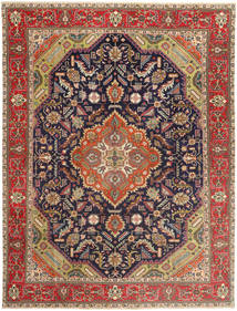  Tabriz Patina Matto 300X395 Itämainen Käsinsolmittu Tummanpunainen/Vaaleanruskea Isot (Villa, Persia/Iran)