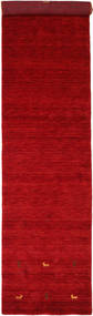  Gabbeh Loom Two Lines - Punainen Matto 80X350 Moderni Käytävämatto Punainen/Tummanpunainen (Villa, Intia)