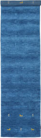  Gabbeh Loom Two Lines - Sininen Matto 80X350 Moderni Käytävämatto Sininen (Villa, )