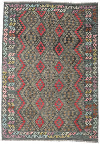  Kelim Afghan Old Style Matto 172X244 Itämainen Käsinkudottu Tummanharmaa/Vaaleanharmaa (Villa, Afganistan)