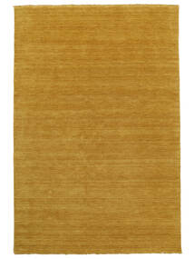  Handloom Fringes - Keltainen Matto 160X230 Moderni Tummanruskea/Ruskea (Villa, Intia)